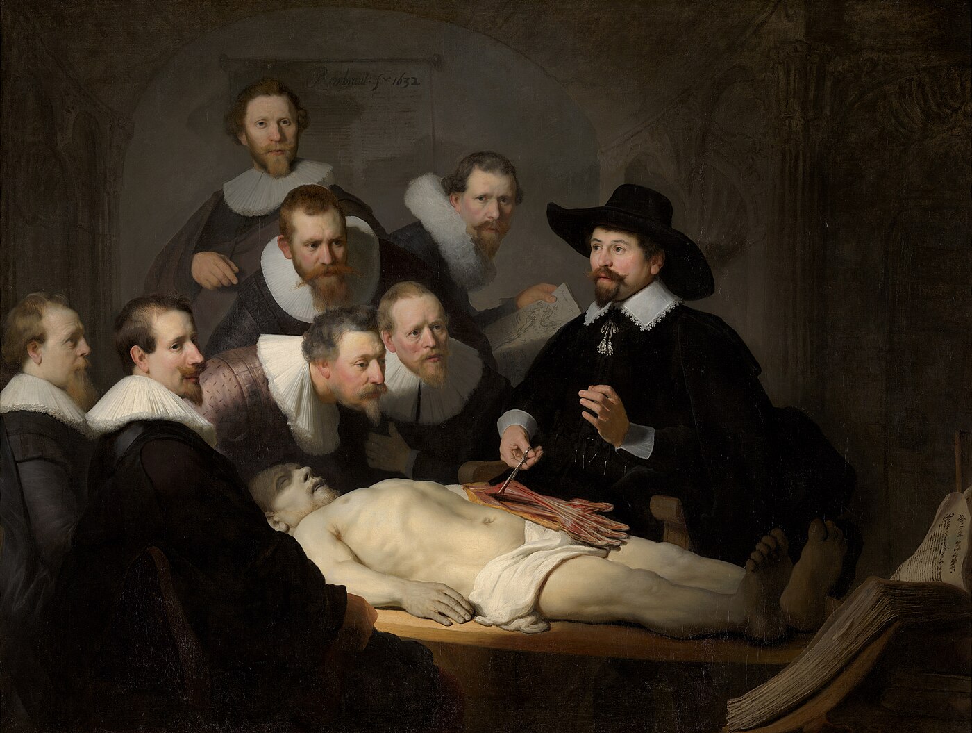 The Anatomy Lesson of Dr. Nicolaes Tulp by Rembrandt, 1632
